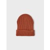 Roestbruine gebreide muts - Nknmilan bombay brown noos